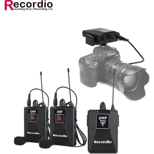 GAW-804 High-Quality Wireless Lavalier Microphone Lapel Microphone System With 16 Optional Channels Comes With Two 3.5mm Cables