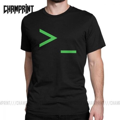 Command Prompt Mens T Shirt Unix Shell Command Line Prompt Code Programming Tees Short Sleeve O Neck T-Shirt Cotton Summer Tops