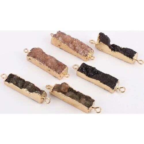 Irregular Nature Stone Pendant DIY Necklace Bracelet Girl Gift