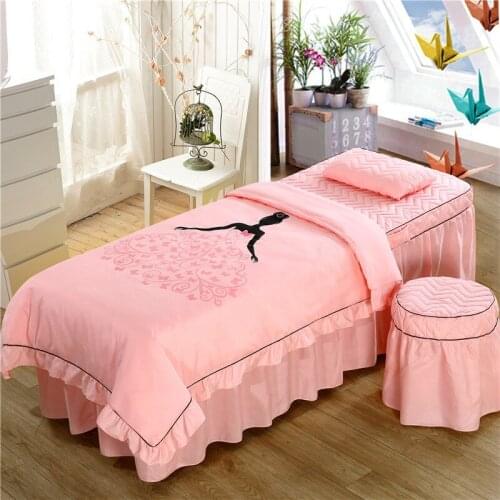 Pastoral Bedding Set Spa Solon Body Beauty Bed linen Duvet Pillow Optional High Quality Customized Logo Size Home Textiles