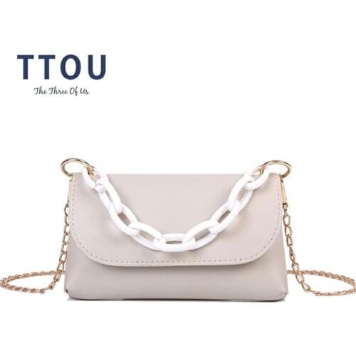 2020 Luxury Handbags Vintage Small PU Leather Crossbody Bags For Women Shoulder Messenger Bags Chain Designer Female Flaps Purse