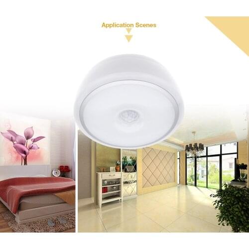 LED Ceiling Light Household / Office Lighting 12W E27 PIR Infrared Motion Sensor Flush Mounted for Corrider Path AC85-265V