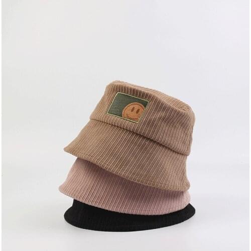 Streetwear Corduroy Bucket Hat Women Designer Fishing Hats for Women Harajuku Hip Hop 2021 Autumn and Winter New Cap Bone Bonnet
