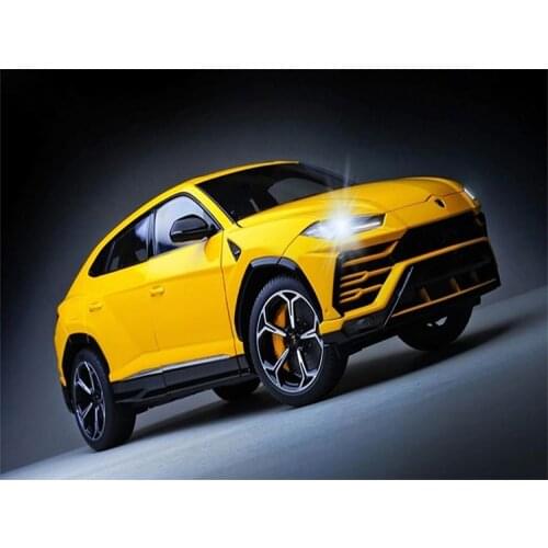 Welly 1:24 Lamborghini URUS SUV yellow off-road vehicle simulation alloy car model Collect gifts toy Free Shipping new pattern