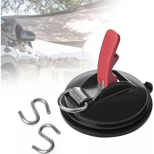 2 Pcs Heavy Duty Vacuum Suction Cup Plate Anchor Camping Tarp Accessory for RV Travel Car Side Awning Outdoor Camping Gear Tools