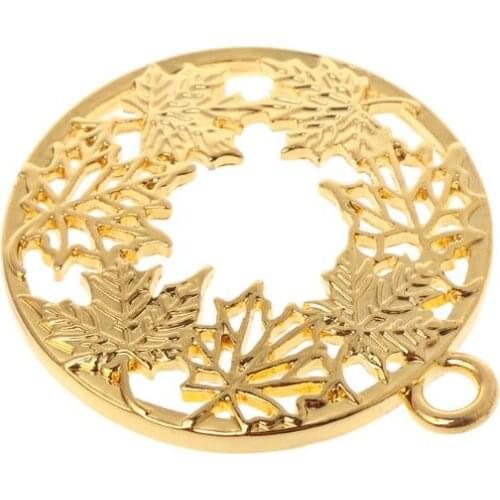 10 Pcs/Set Round Floral Frame Metal DIY Epoxy Resin Crafts UV Resin Exquisite Carved Jewelry Pendant Earrings Hollow Charms