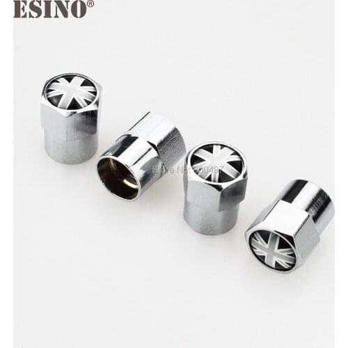 200 x Car Styling Stainless Zinc Alloy Pale UK National Flag Car Tire Valve Caps Wheel Tires Tyre Stem Air Cap Airtight Covers