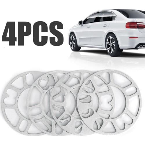 4pcs 3mm 5mm Universal Alloy Car Wheel Spacers Shims Kit Set 4 & 5 Stud Auto DIY Accessories