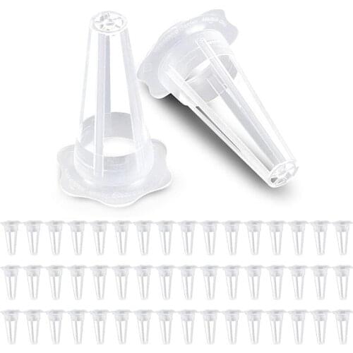 50 Plant Baskets, Pod-Shaped Plastic Slotted Net Plant Cups, Suitable for AeroGarden, Hydroponics, Planting Systems