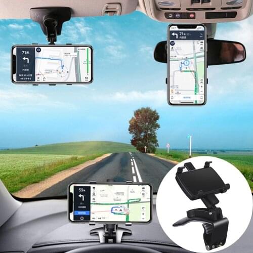 Dashboard Car Phone Holder 360 Degree Mobile phone Stands Rearview Mirror Sun Visor In Car GPS Navigation Bracket