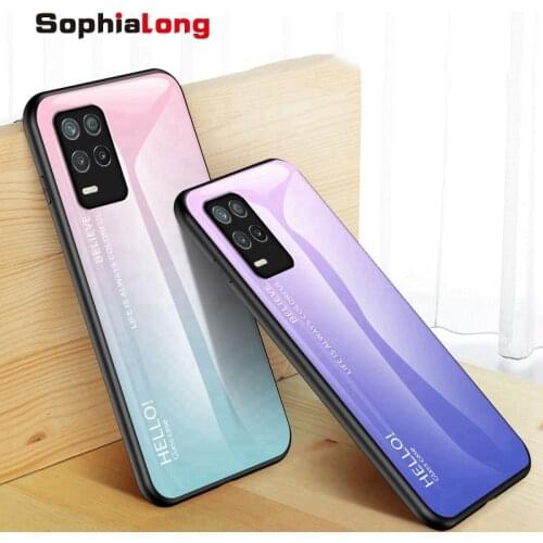 Cases for OPPO Realme 8 V13 V5 Narzo 30 20 Pro 4G 5G Hard Colored Tempered Glass Back Cover Anti Scratch