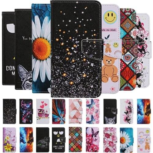 Painted Flip Leather Case For Huawei P30 P40 Lite Pro E Honor 8X 9A 9C 9S 10i 20 8A 9X Lite Phone Card Holder Stand Book Cover