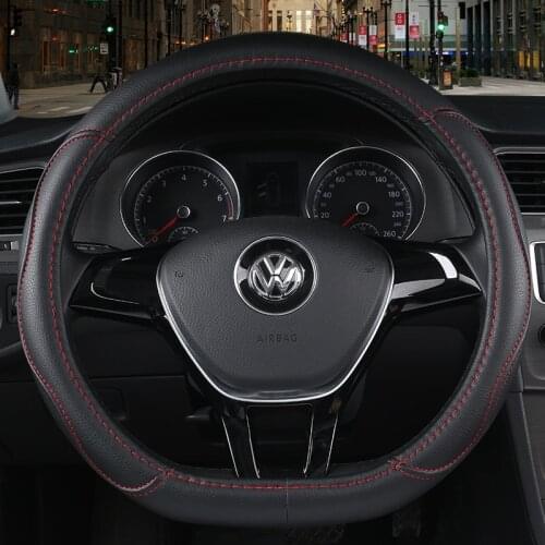 Car Steering Wheel Cover D Shape For VW GOLF 7 2015 POLO JATTA Passat Tiguan For Nissan Qashqai J11 X-trail T32 2015- 2017 2018
