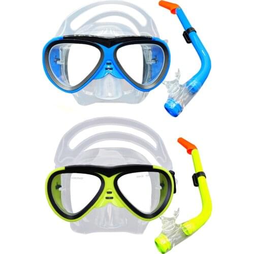Child Professional Snorkel Diving Mask Scuba Snorkels Set Anti-Fog Goggles Glasses Silicone Waterproof Swimming Pool Equipment