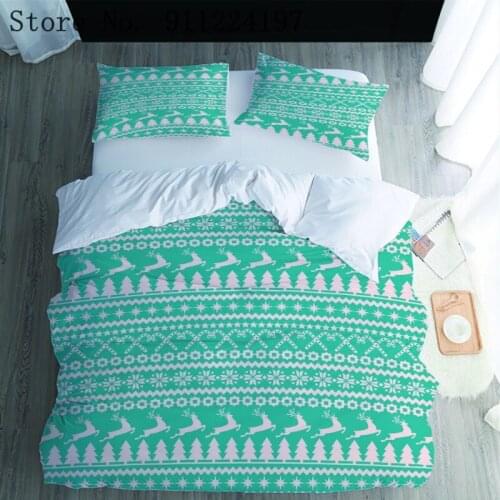 Home Textiles Winter Duvet Cover Set Luxury 3pcs Quilt Cover Adult Green Simple Printing Bed Sheet Comforter Bedding Set 229*229