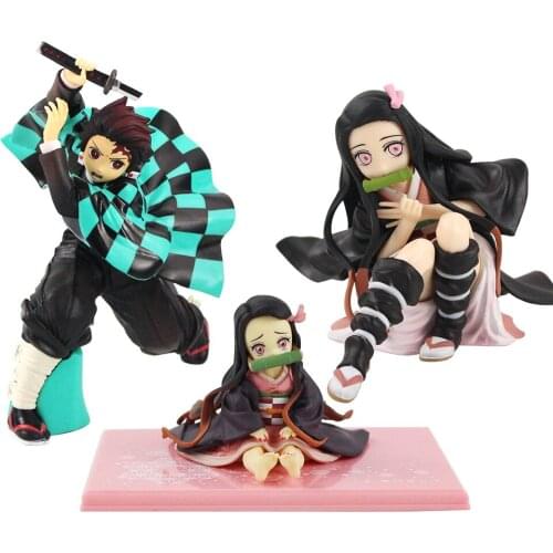 Japan Anime Demon Slayer Kimetsu no Yaiba Kamado Nezuko Kamado Tanjirou PVC Action Figure Collectible Model Toys