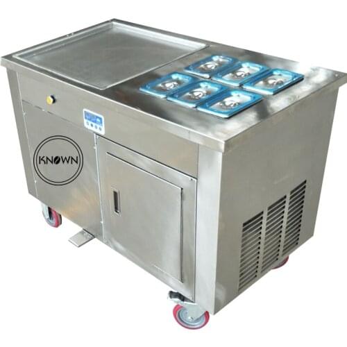 Commercial 450mm square pan flat pan fried ice cream roll cold plate making machine with CE ISO approved