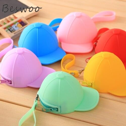 2021 Korean Cap Coin Purses Candy Color Cap Purses Wallet for Women Silica Gel Cartoon Zipper Wholesale Coin Purses Dropshiping