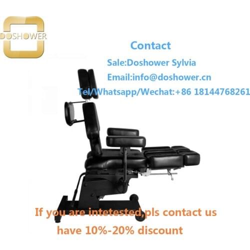 Split leg tattoo chair with tattoo chair leopard print for tattoo hidraulic chair bed