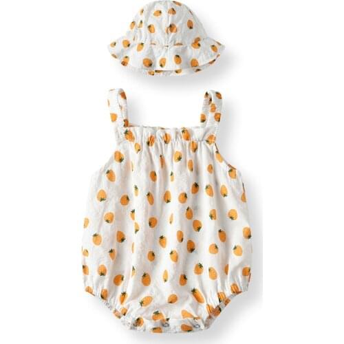 Summer frivolous breathable baby sling bags fart dress triangle, sun hat to go out to climb clothes