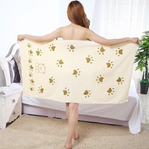 Microfiber Cartoon Print Magic Bathrobe Absorbent Soft Towel Beach Factory Quick-drying Beach Towel Absorbent Household Towel