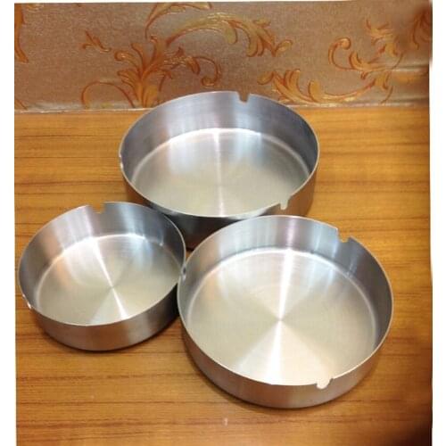 Mini Round Ashtray 8cm 10cm Stainless Steel Pocket Ashtrays Funny Smokeless Metal Portable for Tobacco Smoke Smokeer 12cm 14ccm