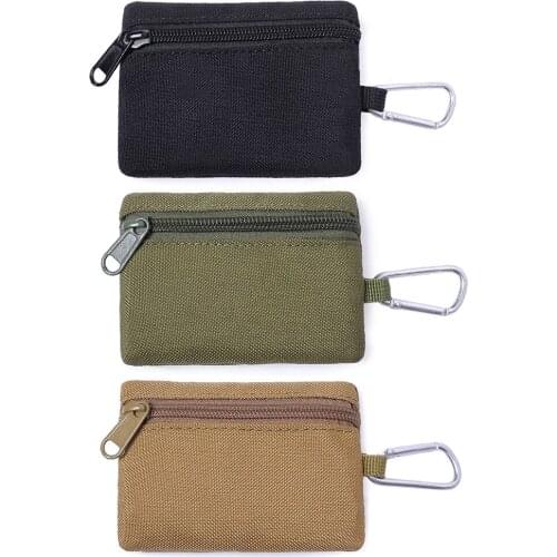 Mini Molle Pouch Key Wallet Multipurpose Belt Storage Bag Travel Zipper Purses for Camping Hunting EDC Gadget