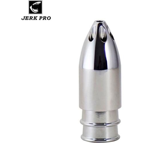 JERK PRO 1PC 3.8oz Chrome-plated Brass Jet Head For Big Game Trolling Lure Tuna Wahoo Marline Sailfish Kinfish