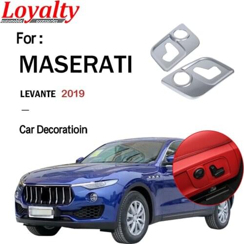 Loyalty for Maserati Levante 2019 Front Seat Adjustment Switch Board Cover Trim ABS Carbon Fiber Car Styling Auto Accessories