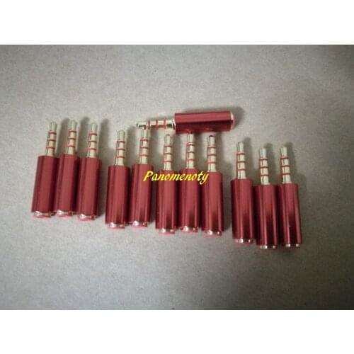300pcs/lot Red color 3.5mm Adapter Converter CTIA to OMTP / OMTP to CTIA For Headphones Handsfree Earphones