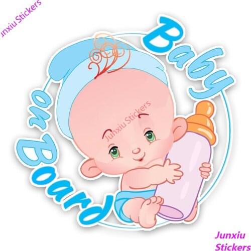 Warning Car Sticker Lovely High Quality Graphic BABY ON BOARD Cartoon Waterproof Scratch-Proof Decoration Decals PVC12x12cm