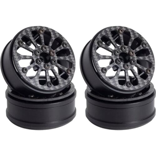 RC Model Carbon Made Beadlock Wheel Rims for 1/10 RC Crawler Car Toy Car Collectors Supplies