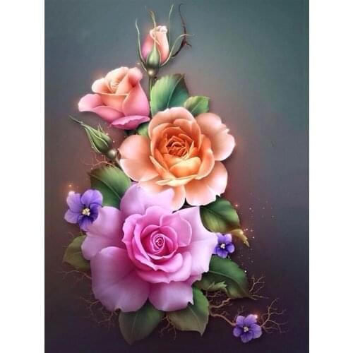 Sale Diamond Painting Full Square/Round Flower Diamond Embroidery 5D DIY Kits Mosaic Drill Picture Rhinestones Sets Decor P855