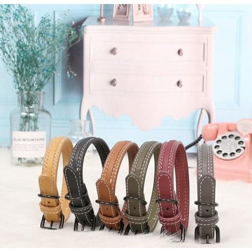 Adjustable Mesh Padded Pet Dog Collar Reflective PU Leather Dog Collar Durable Heavy Duty for all breed all weather