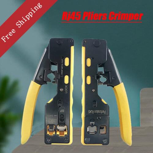 Rj45 pliers crimper cat5 cat6 cat7 network tools rj 45 ethernet cable Stripper pressing clamp tongs rg45 lan