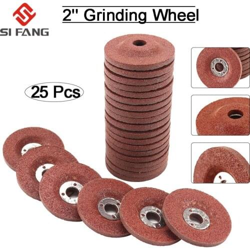2'' 50mm Grinding Wheel Angle Grinder Abrasive Disc for Carbide Cutter Grinder Abrasive Disc Polishing Wood Stone Metal 25pcs