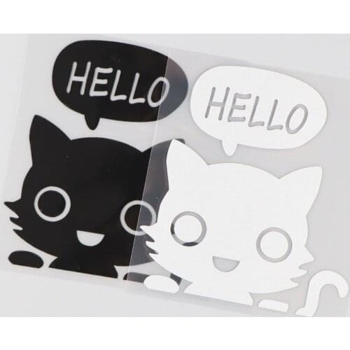 10.2CM*11.1CM Hello Funny Vinyl Car Sticker Jdm Racing Window Decal Stance Heart