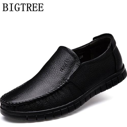 Daddy Shoes Men Loafers Genuine Leather Shoes Men 2020 Sepatu Slip On Pria Mens Shoes Casual Luxury Brand Instappers Heren Bona