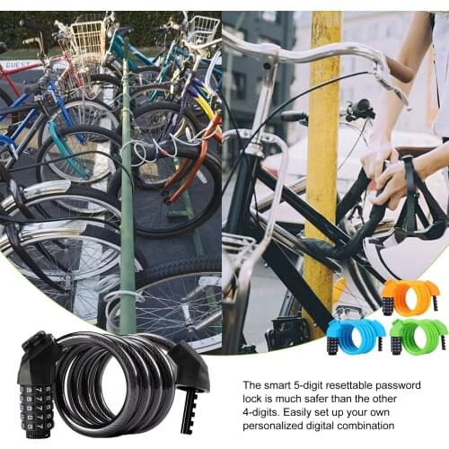 Anti-theft bicycle lock bicycle electric stainless steel combination lock fixed portable anti-theft wire chain lock 4 inches