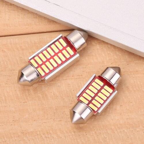 VODOOL Car Styling Light Interior reading lamp 12V Car Festoon 31mm 36mm LED Bulb C5W Super Bright 4014 SMD Canbus