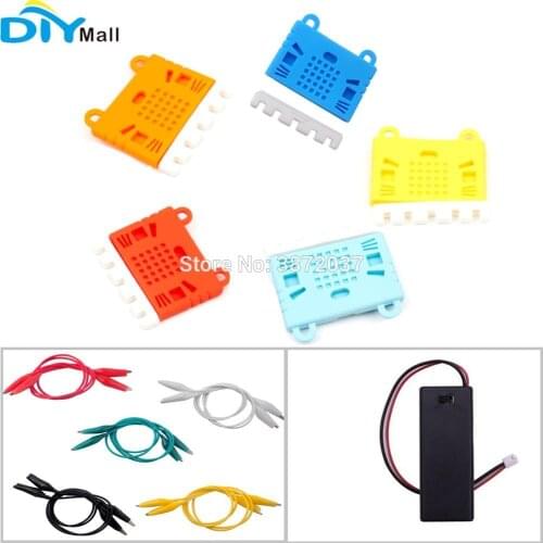 Alligator Clip Wire Battery Box Holder Protective Case Cover for BBC Micro:bit Microbit