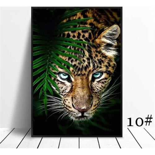 Animal Flower Lion Tiger Elephant Elk Orangutan Printed Fabric 11CT Cross Stitch Patterns DIY Embroidery DMC Wholesale