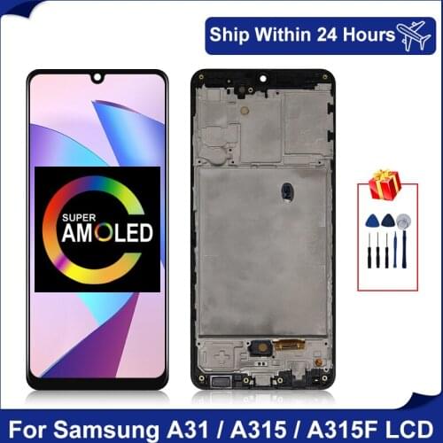 Super AMOLED For Samsung Galaxy A31 LCD SM-A315F/DS A315F Display Touch Screen Digitizer For Samsung A515 LCD Replacement Parts