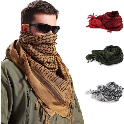 Winter Scarf Hiking Scarves Army Military Tactical Keffiyeh Shemagh Desert Arab Scarf Shawl Neck Cover Head Wrap Windproof