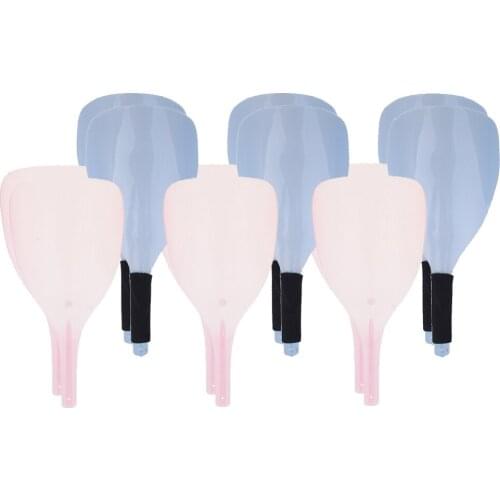 12pcs Hairspray Face Barber Salon Haircut Mask Blue/Pink 33cm