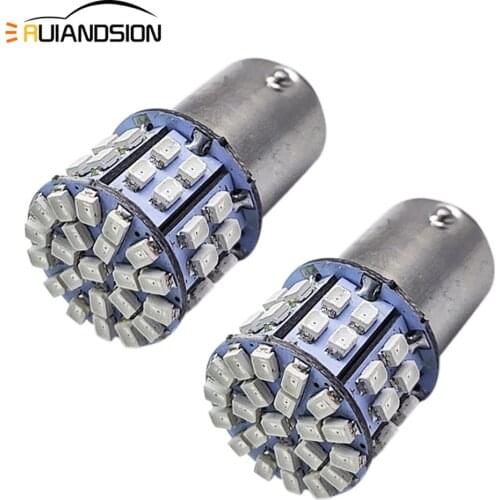 2X 1156 BA15S P21W BAU15S 1157 1206SMD 12LEDS Car Tail Brake Bulb 12V Auto Reverse Daytime Running Signal Light White Red Yellow