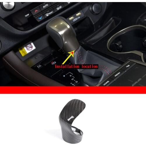 For Lexus ES NX RX LS RG 2012-2021 Car Accessories 1 Pcs Real Carbon Fiber Car Center Console Gear Shift Head Cover Trim