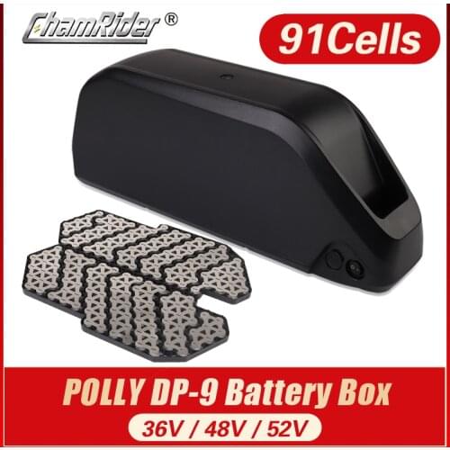 48V Battery box 52V Battery Case 36V Battery Housing Polly DP-9 Down Tube Downtube 10S 9P 13S 7P 14S 6P Max Load 91 18650 cells