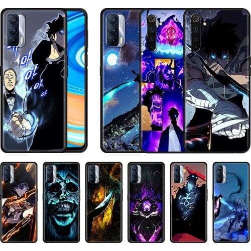 Anime Solo Leveling Case For Realme C3 5 6 7 Pro XT C15 X50 GT Neo C11 C25 8 Black Soft Fitted Phone Cover Shell V15 5G Capa