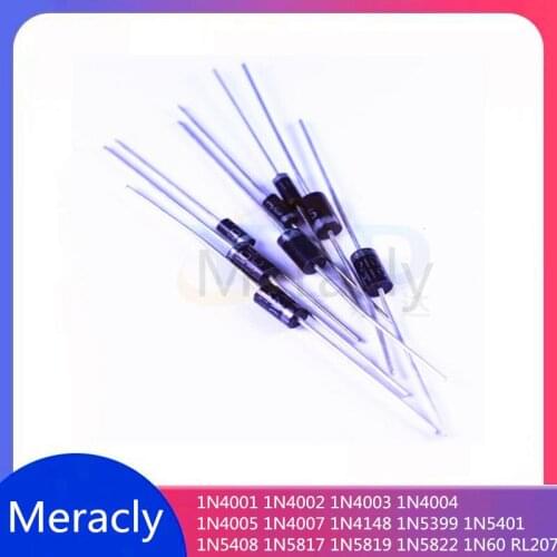 1N4001 1N4002 1N4003 1N4004 1N4005 1N4007 1N4148 1N5399 1N5408 1N5817 1N5819 1N5822 1N60 RL207 50Pcs Diode IN Free Ship 1N5401